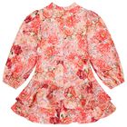 Girls Pink Floral Dress , 1, hi-res