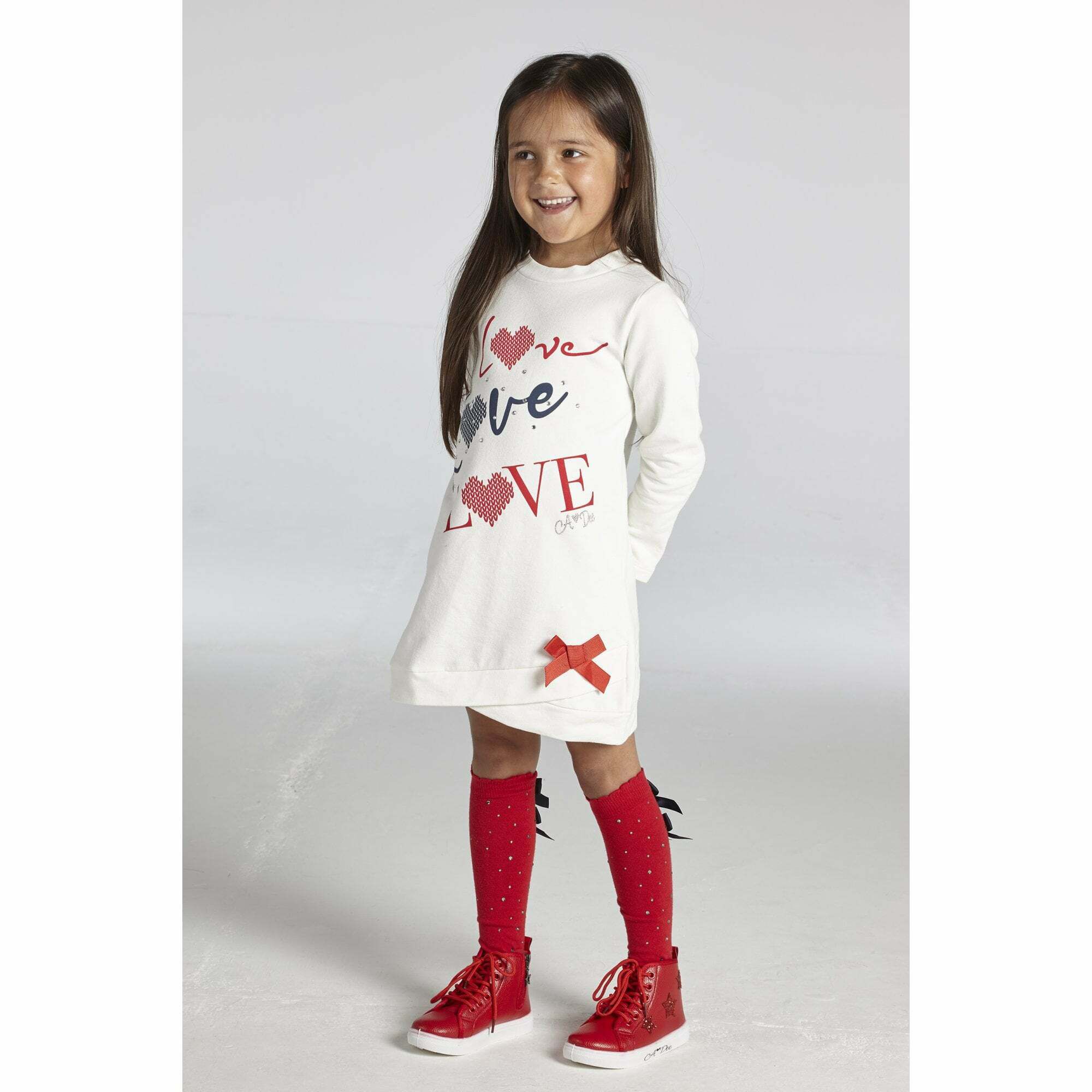 Girls White Jumper Dress | Junior Couture