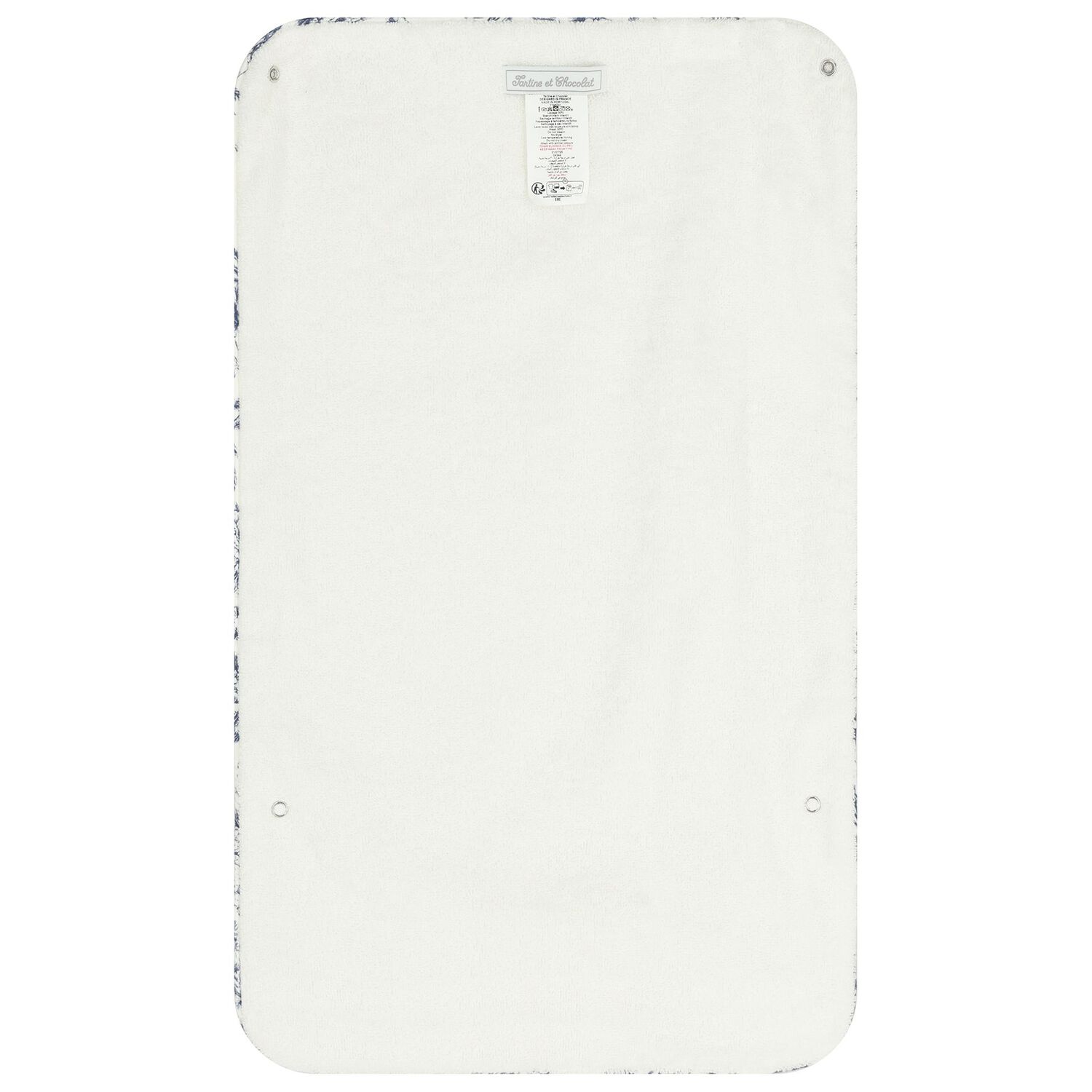 حقيبة تغيير حفاضات الأطفال بلون العاجي والأزرق الداكن بنقشة توال دو جوي, 1, hi-res