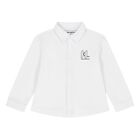Younger Boys White & Black Logo Trouser Set, 1, hi-res