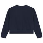 Girls Navy Blue Logo Sweatshirt, 1, hi-res