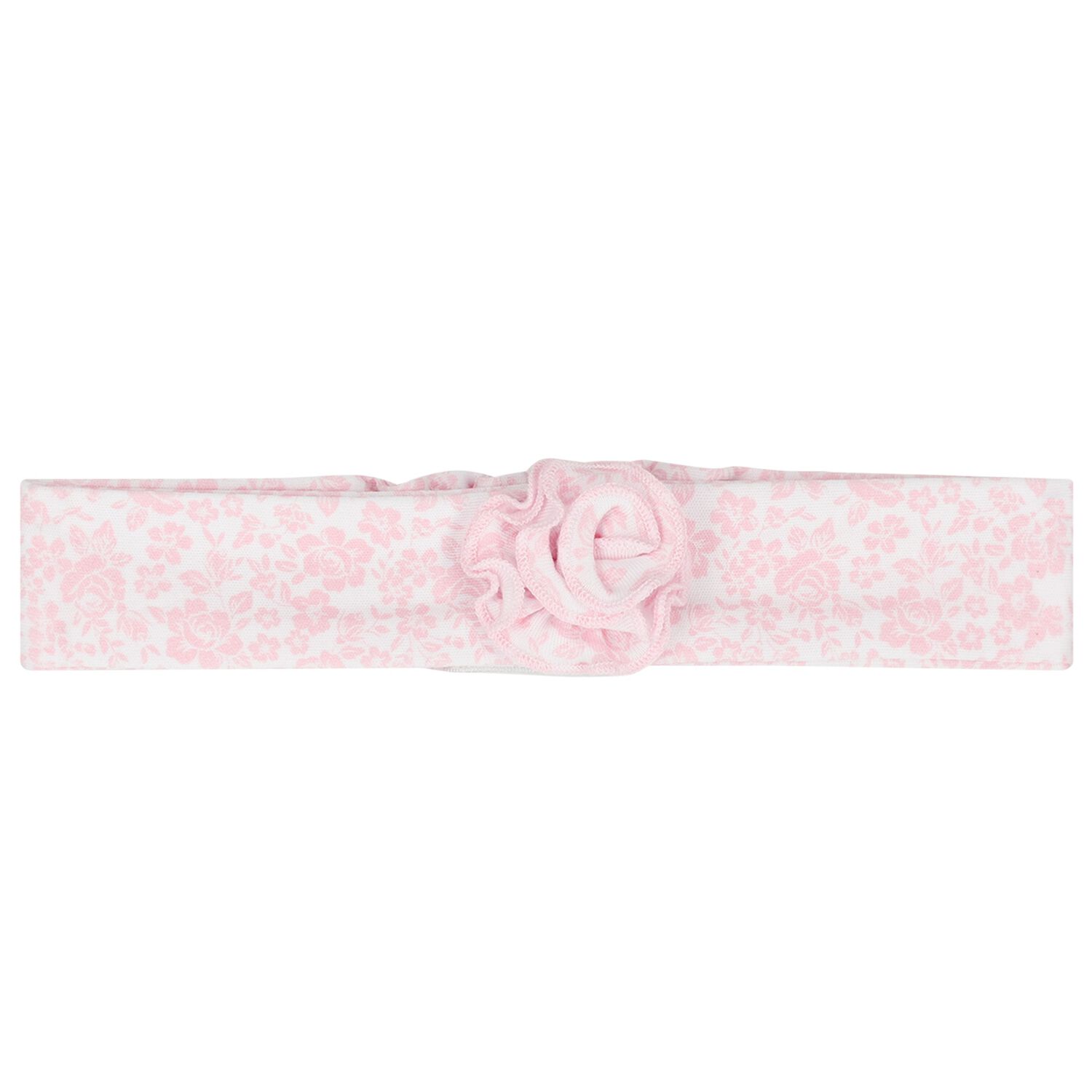 Baby Girls White & Pink Floral Headband, 1, hi-res