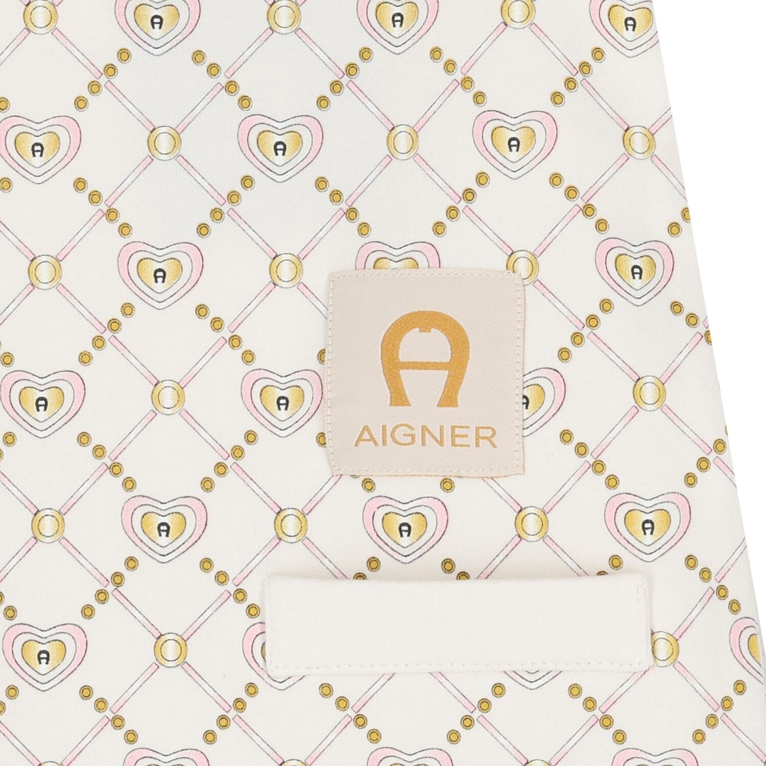 فستان بولو بنات بالشعار باللون العاجي, 1, hi-res