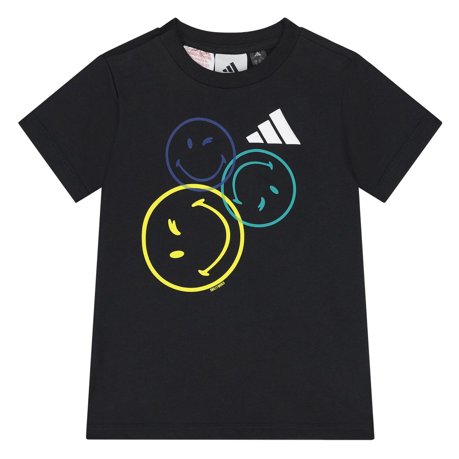 Younger Boys Black & Grey Smiley Logo Shorts Set, 1, hi-res image number null