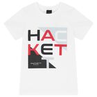 Boys White Logo T-Shirt, 1, hi-res