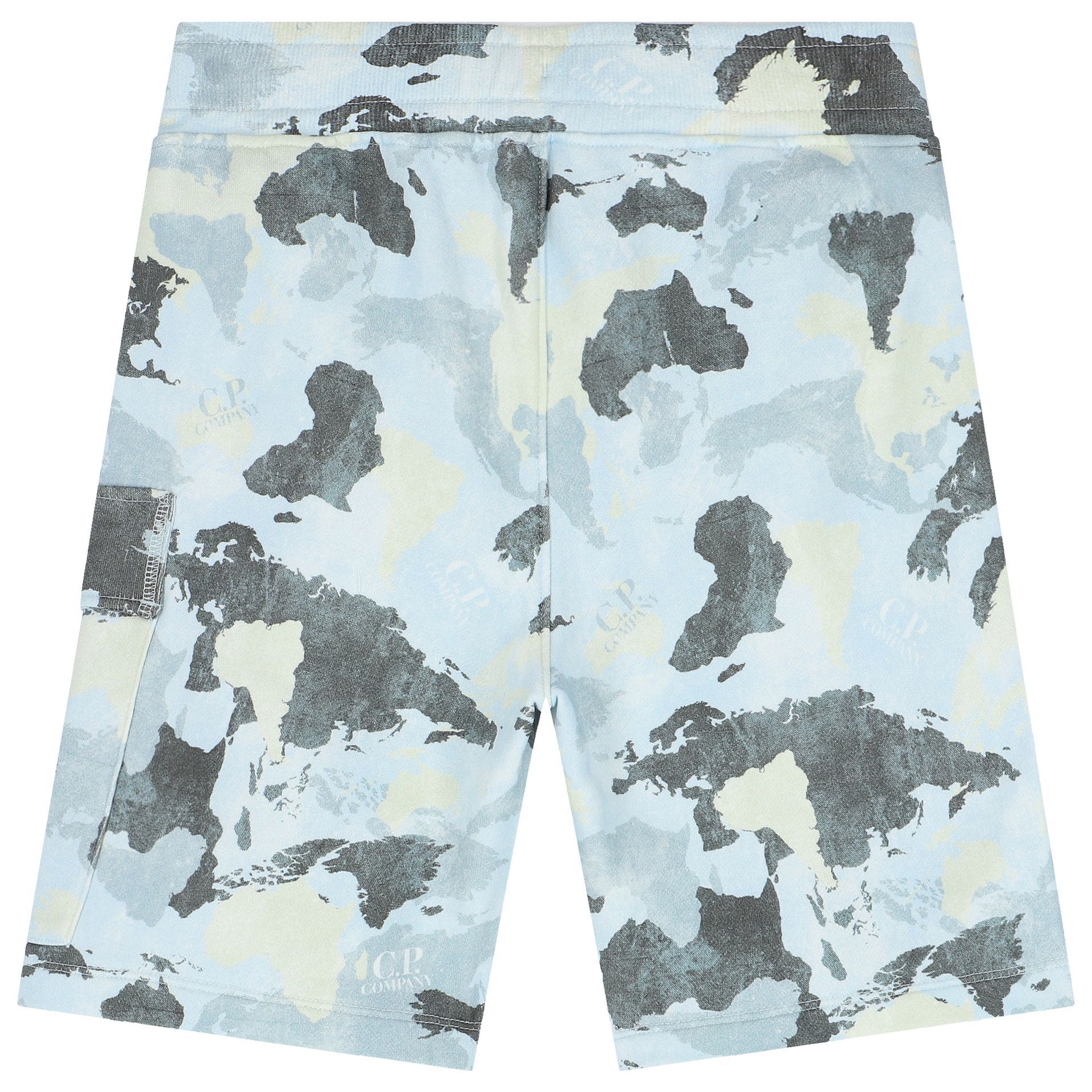 C.P. Company Kids Boys Grey Green Logo Shorts Junior Couture USA