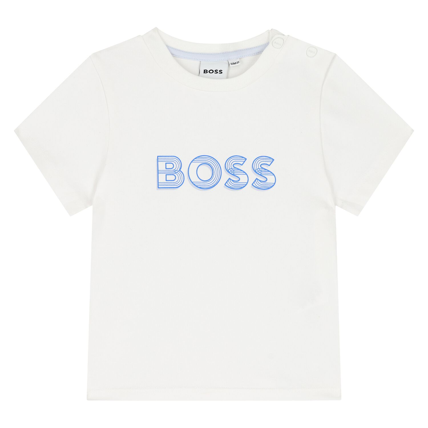 Baby Boys White Logo T-Shirt, 1, hi-res image number null