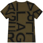 تيشيرت بالشعار باللون الأخضر للأولاد, 1, hi-res