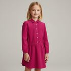 Girls Pink Logo Needlecord Dress, 1, hi-res