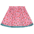 Girls Pink Tulips Skirt, 1, hi-res