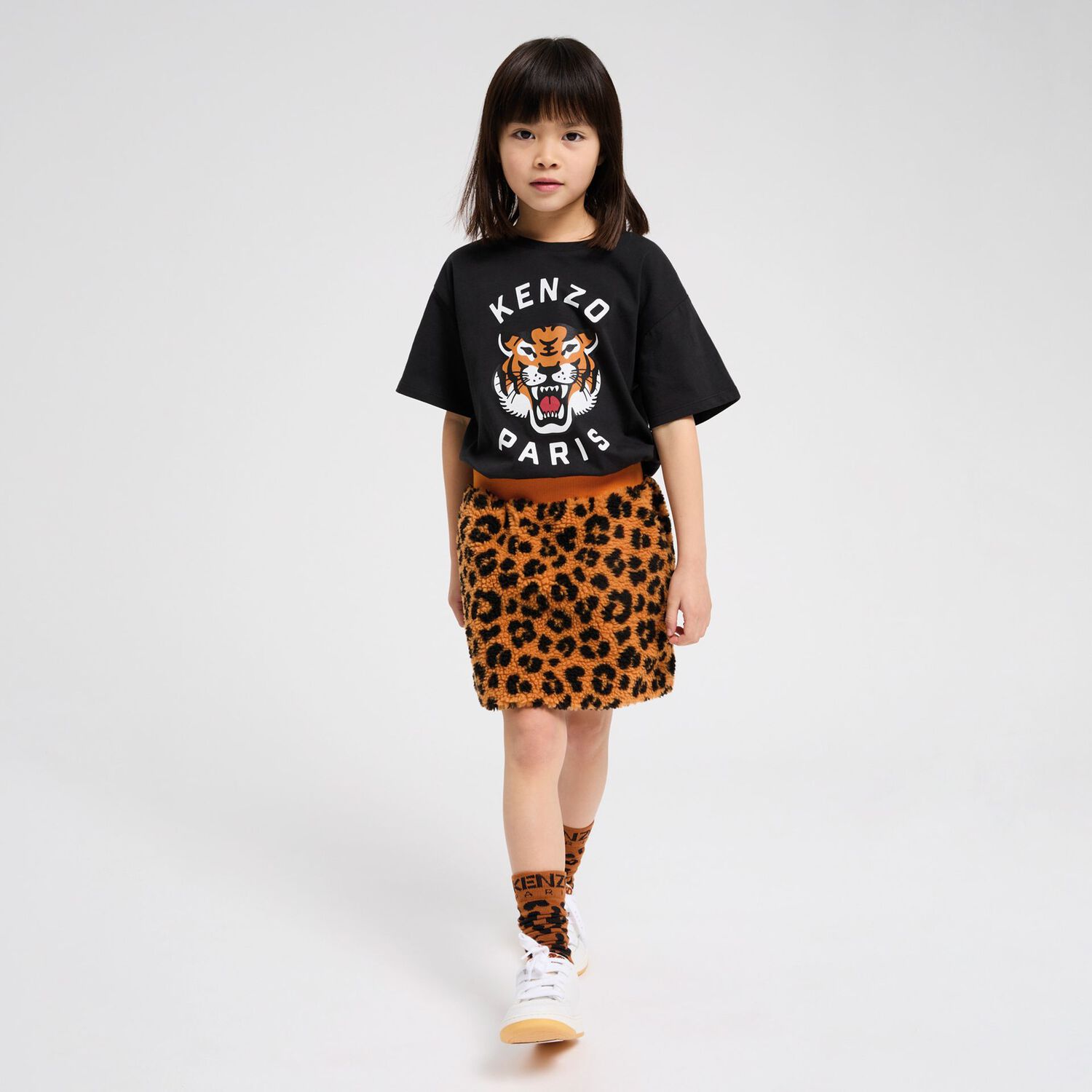 Black Lucky Tiger Logo T-Shirt, 1, hi-res