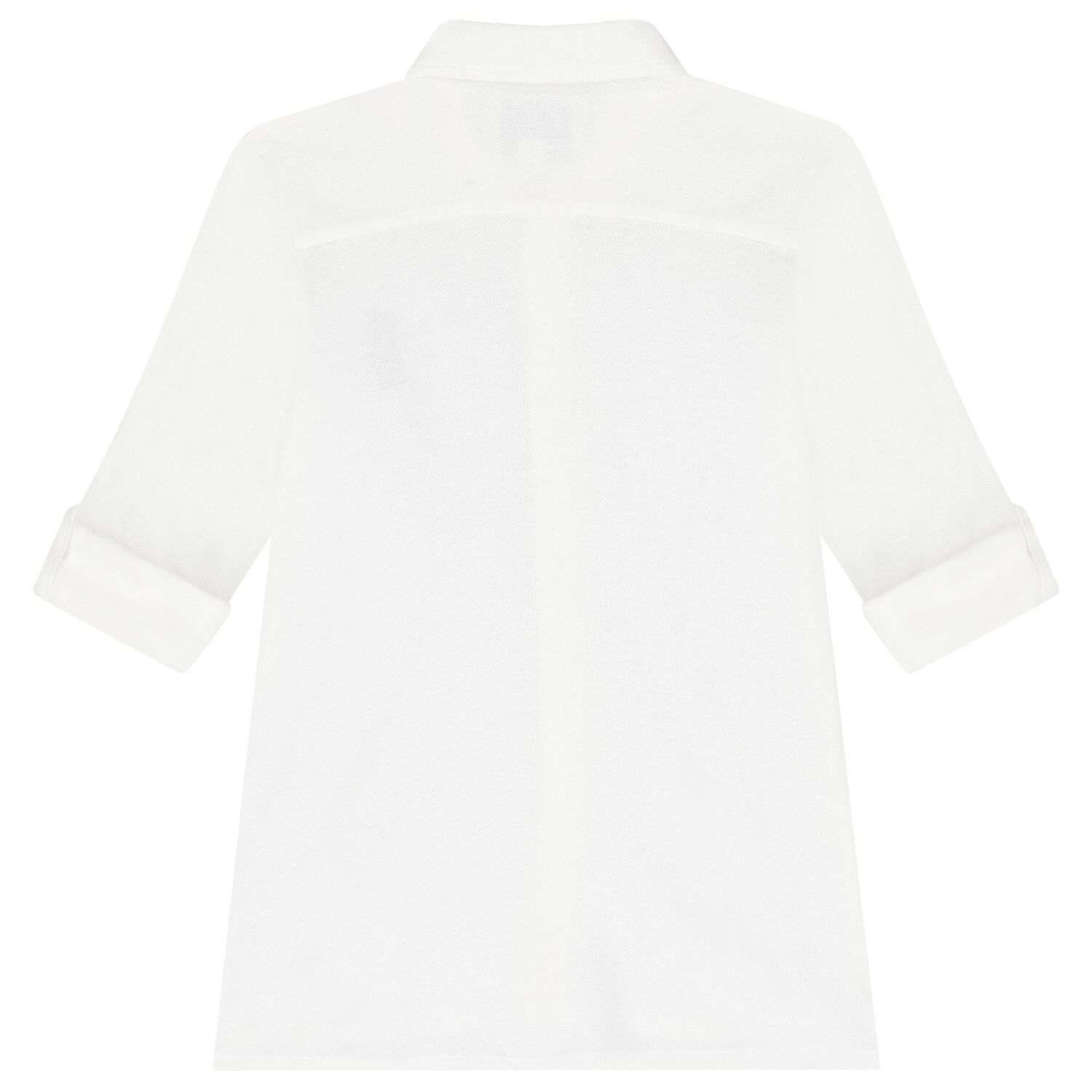 Boys White Teddy Bear Polo Shirt, 1, hi-res