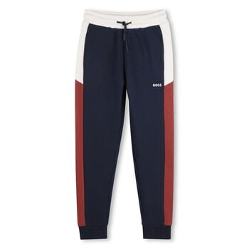 Boys Navy Blue Logo Joggers