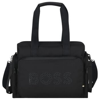 Mini Me Black Logo Baby Changing Bag ( 35cm )