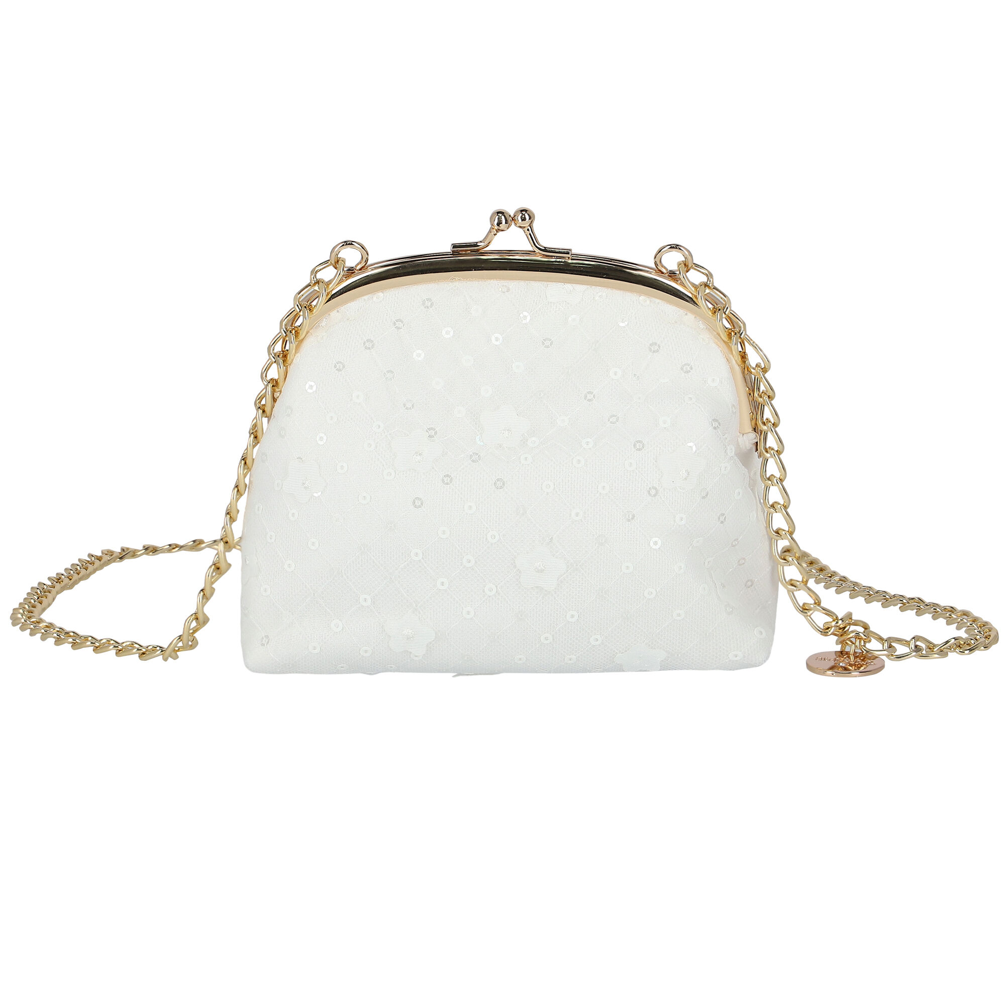 White sparkly bag hotsell