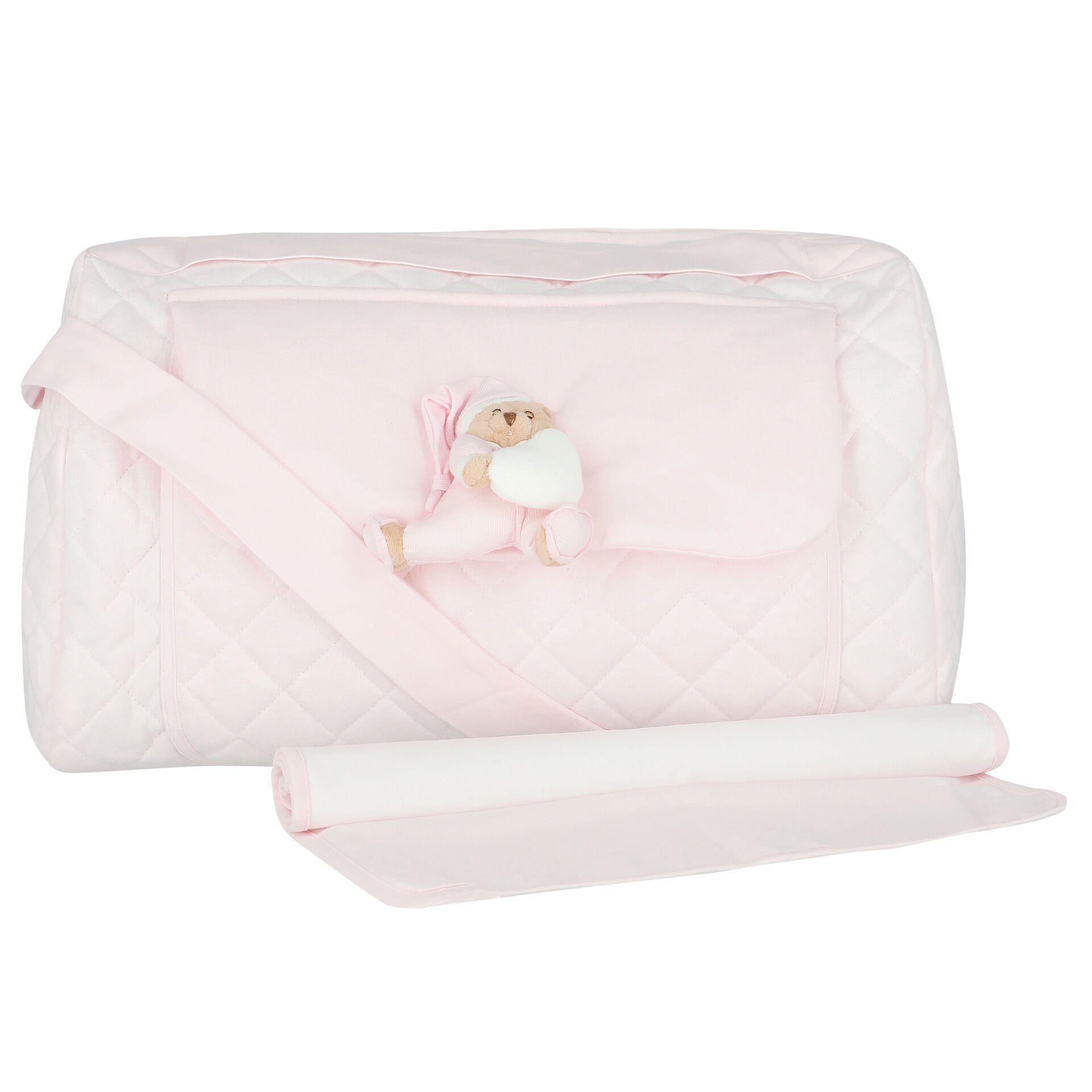Nanan Pink Teddy Bear Baby Changing Bag Junior Couture KSA