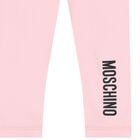 Younger Girls Pink Logo Leggings, 1, hi-res