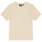 Boys Beige Logo T-Shirt, 9, hi-res