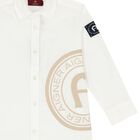 Boys White Logo Shirt, 1, hi-res