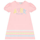 Girls Pink Sequin Dress, 1, hi-res