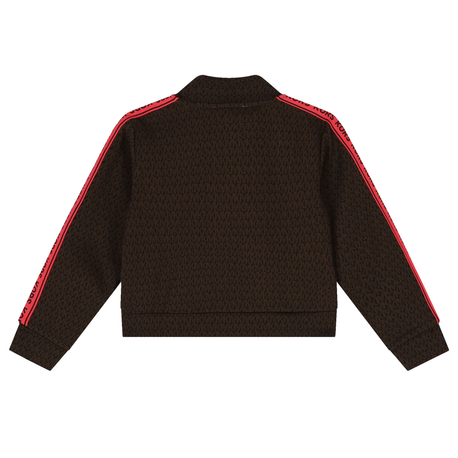 Girls Brown Logo Zip Up Top, 1, hi-res