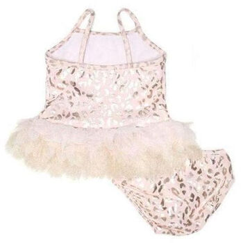 Girls Pink & Gold Tankini