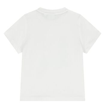 Younger Boys White Logo T-Shirt