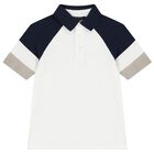 Boys White Polo Shirt, 1, hi-res