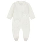 Baby Girls Ivory Embellished Rose Babygrow, 1, hi-res