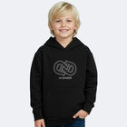 Boys Black Logo Hooded Top, 1, hi-res