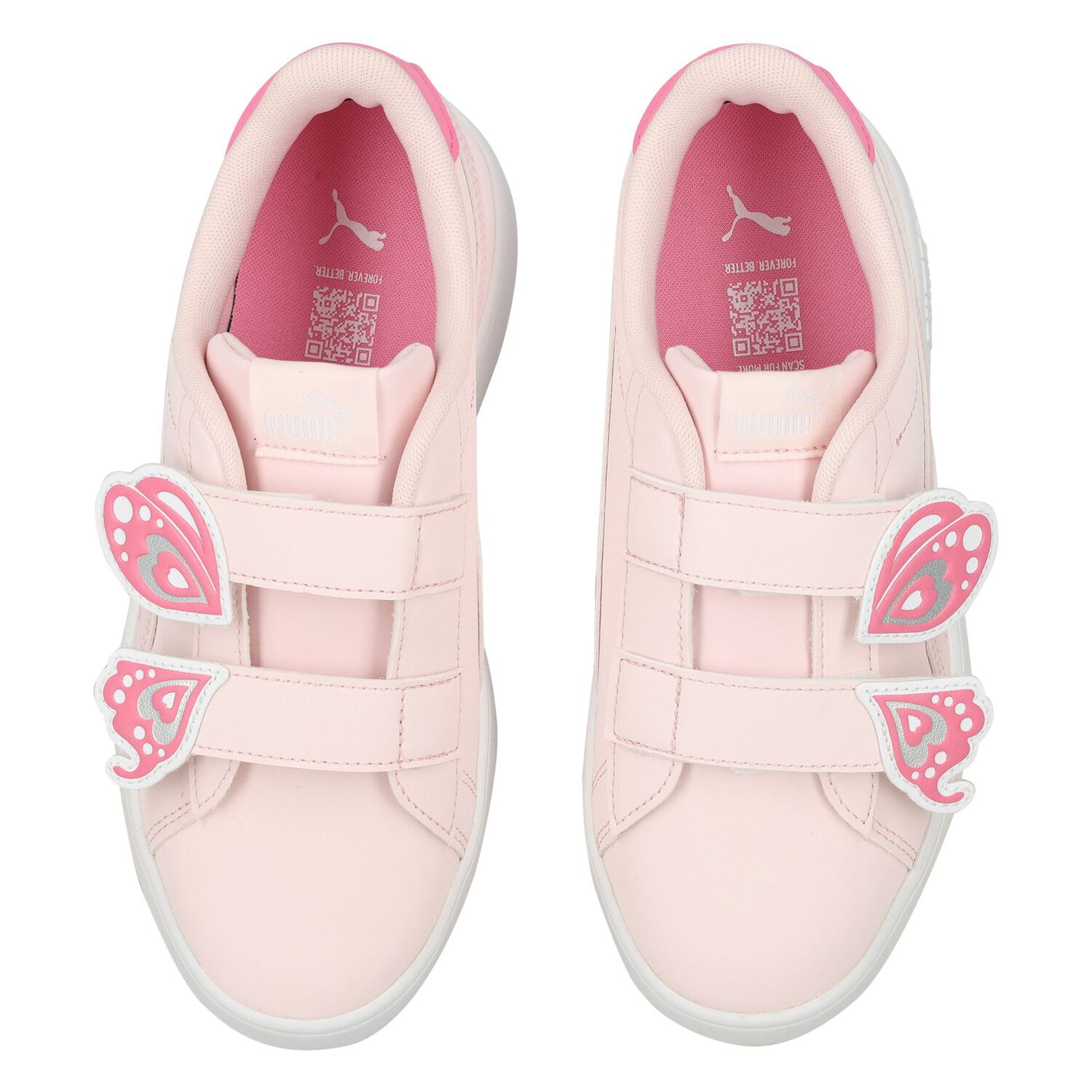 Girls Pink Logo Trainers, 1, hi-res