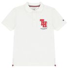 Boys White Logo Polo Shirt, 2, hi-res