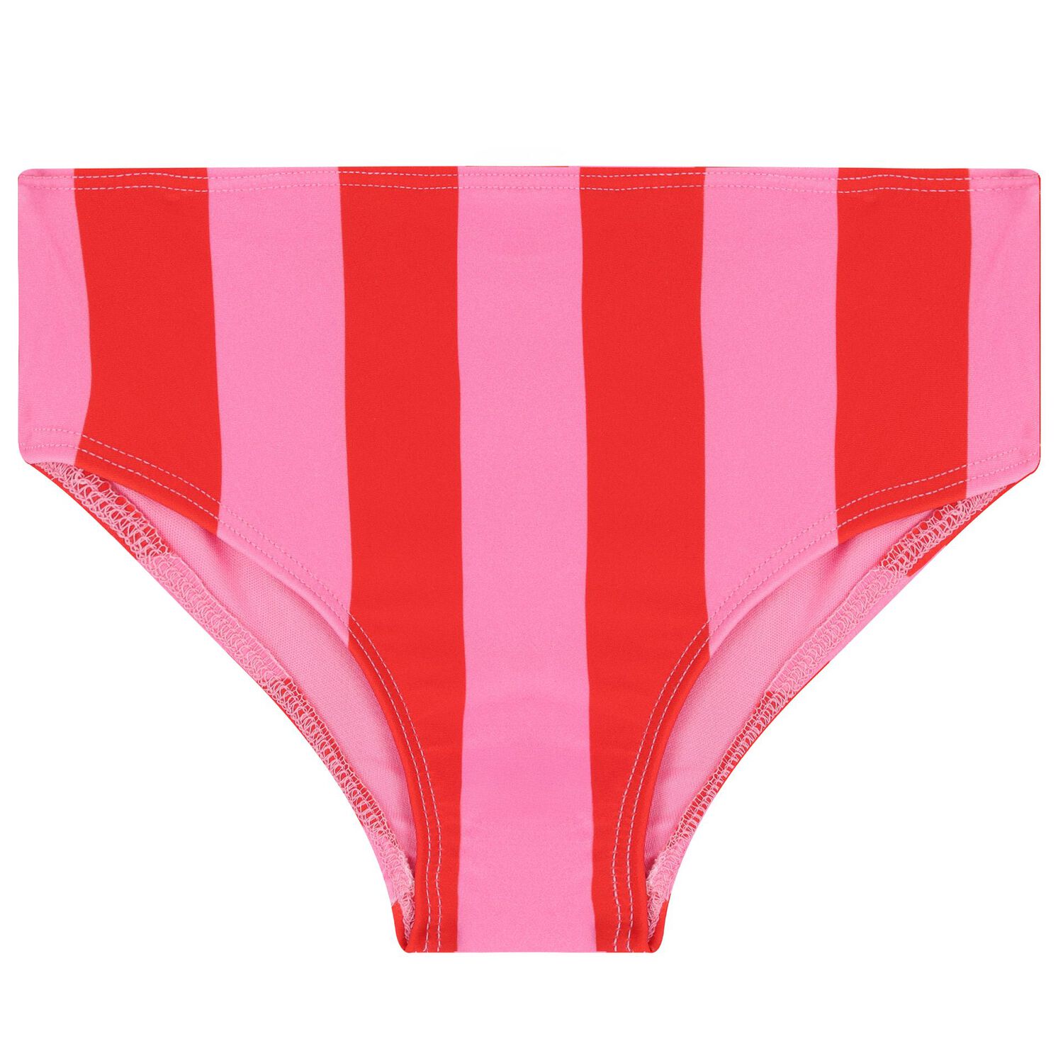 Girls Pink & Red Striped Bikini, 1, hi-res image number null