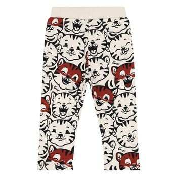 Younger Boys White Tiger Joggers