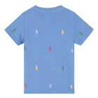Baby Boys Blue Piqu&Atilde;&copy; Logo T-Shirt, 1, hi-res