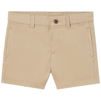 Younger Boys Beige Cotton Twill Shorts