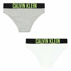 Girls White & Grey Bikini Brief (2 Pack), 1, hi-res
