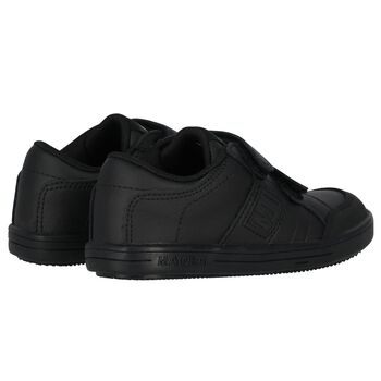 Boys Black Logo Trainers