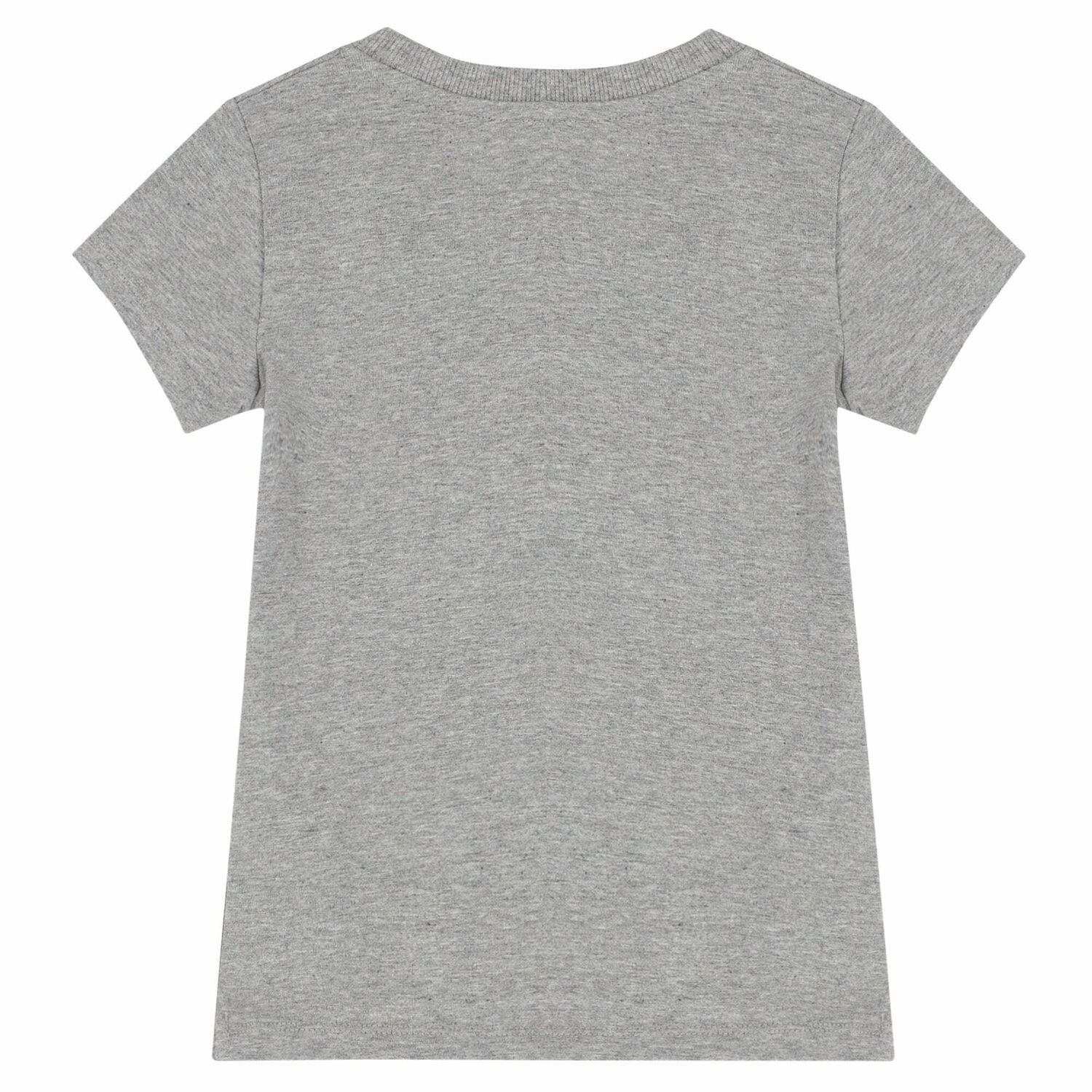 تيشيرت بالشعار باللون الرمادى للبنات, 2, hi-res