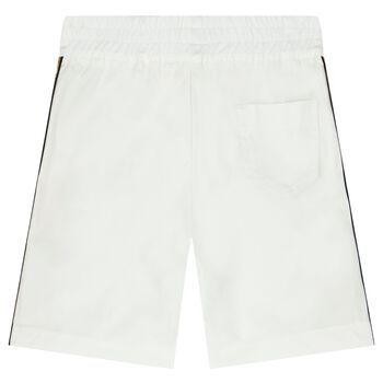 Boys White Logo Shorts