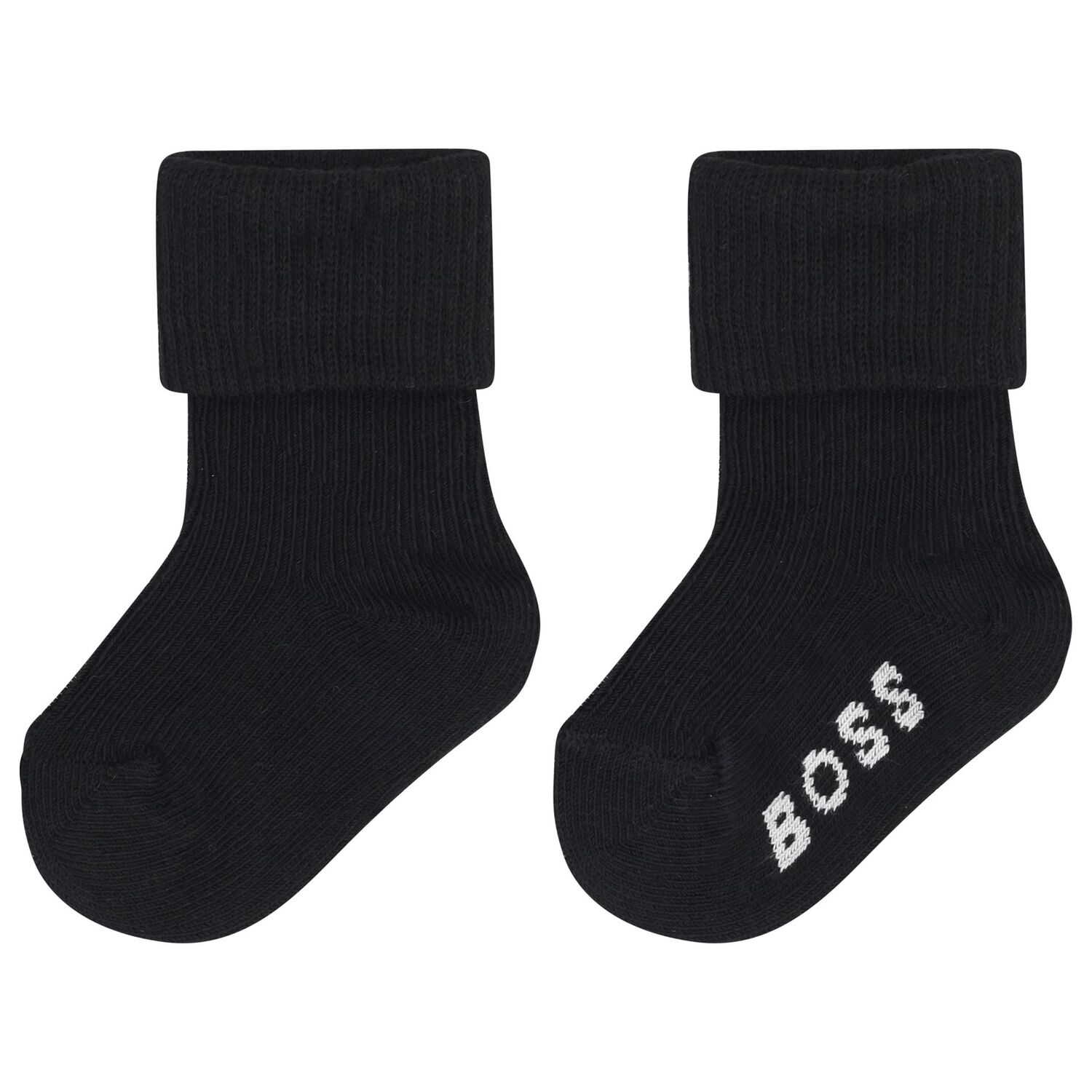 Baby Boys Beige & Black Logo Socks ( 3-Pack ) , 1, hi-res
