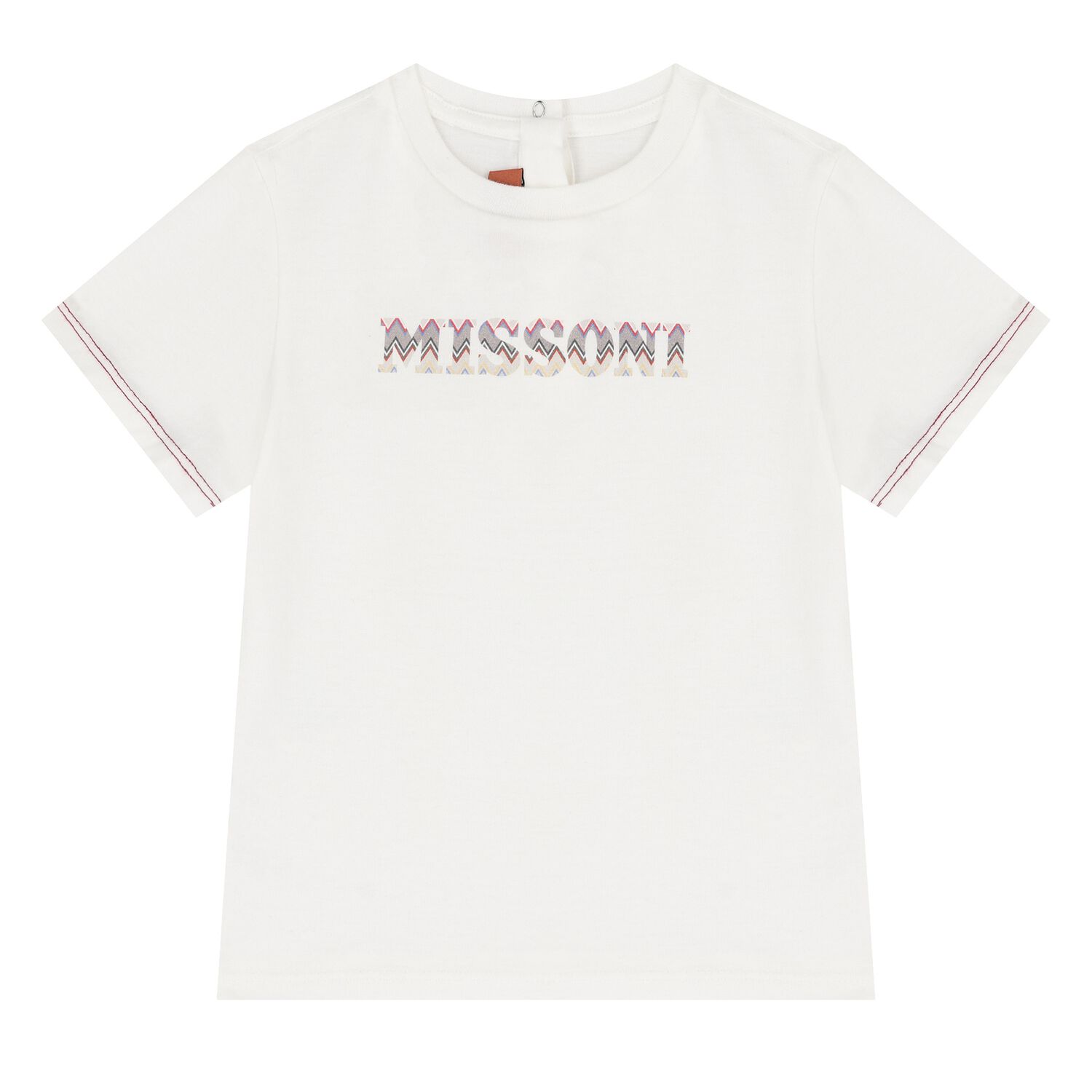 Younger Boys White Logo T-Shirt, 1, hi-res