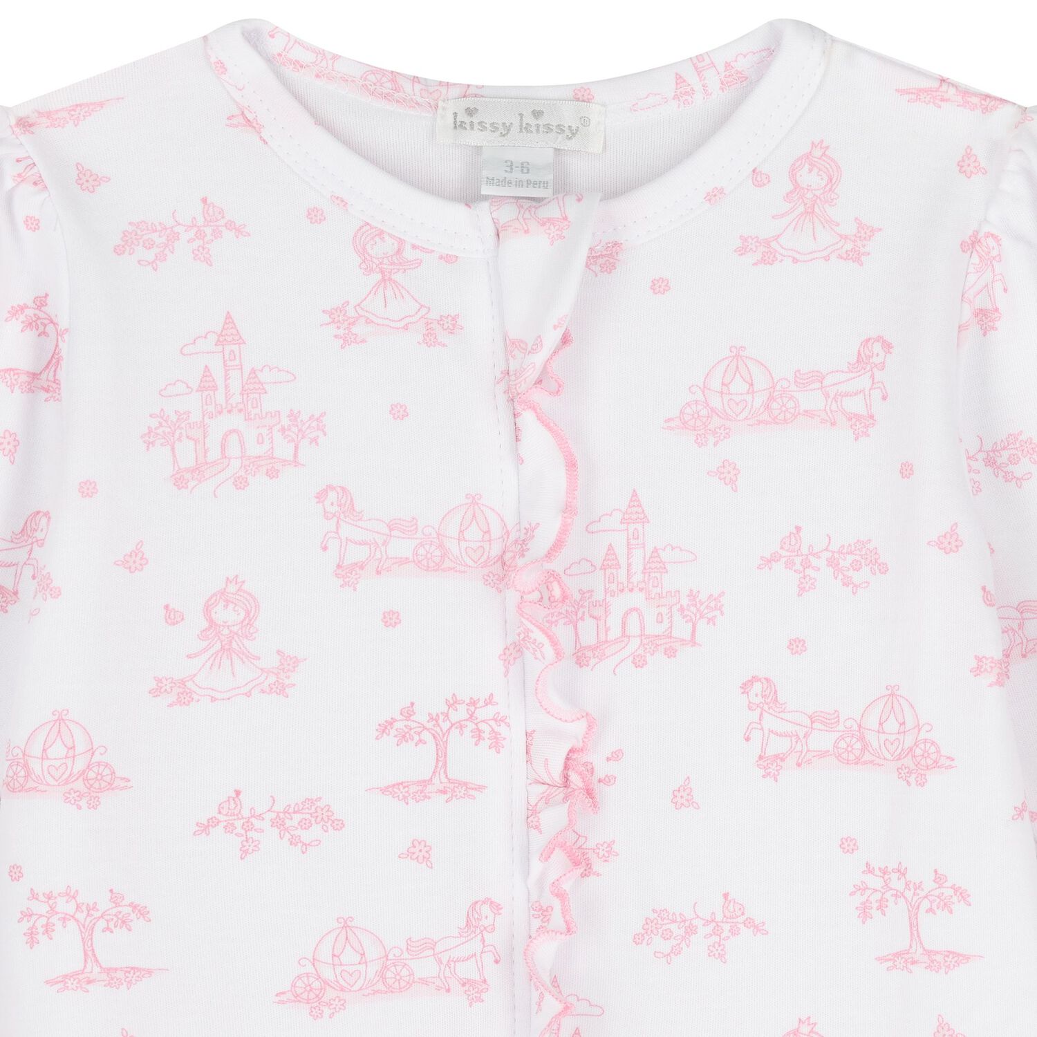 Baby Girls White & Pink Princess Adventure Babygrow, 1, hi-res