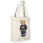 Girls Ivory Polo Bear Logo Tote Bag ( 36cm ), 2, hi-res