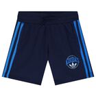 White & Blue Logo Shorts Set, 2, hi-res