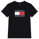 Boys Black Logo T-Shirt, 5, hi-res