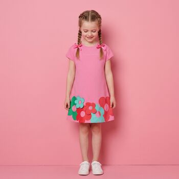  Girls Pink Floral Dress