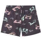 Boys Black Joystick Swim Shorts, 3, hi-res