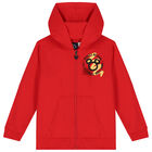 Red Mickey Mouse Hooded Zip Up Top, 1, hi-res