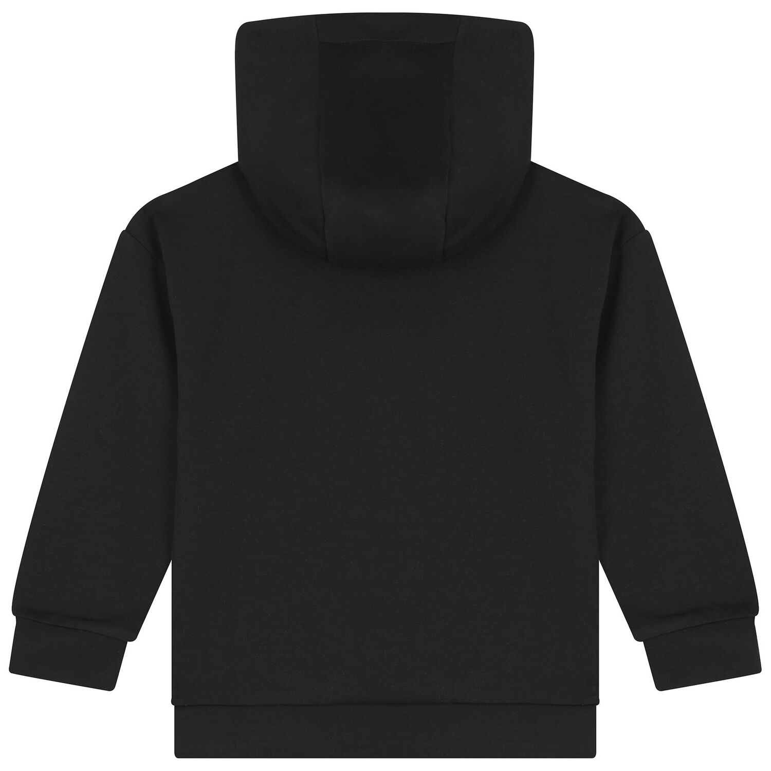 Girls Black Logo Hooded Top, 1, hi-res